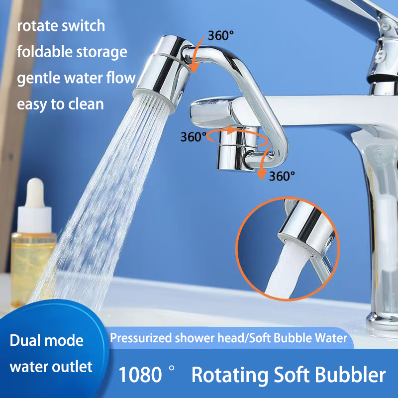 Kitchen Appliances Bundle - 1080 ° Drehbarer Badezimmer-Waschtischarmatur-Verlängerer, U-förmiger Wasserhahn