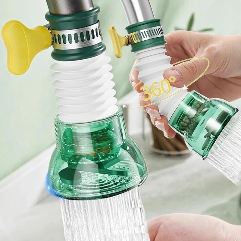 Kitchen Appliances Bundle - Universeller 360-Grad-drehbarer Wasserhahnfilter / einziehbarer, verstellbarer,