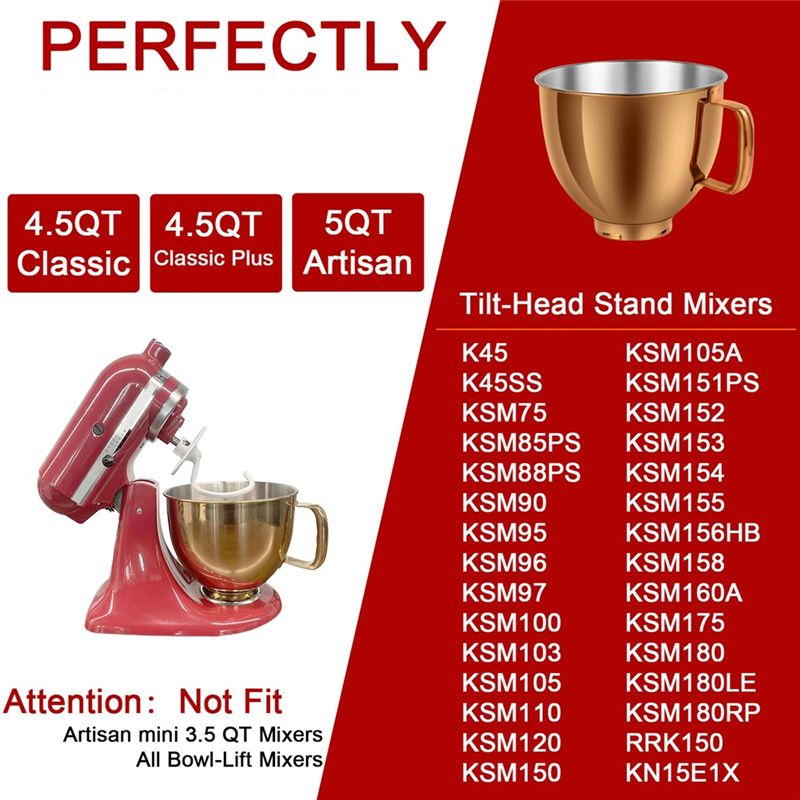 A27F-5 QT Edelstahl-Rührschüss – Kitchenaid Mixer Artisan 5Qt Bewertung und Preis