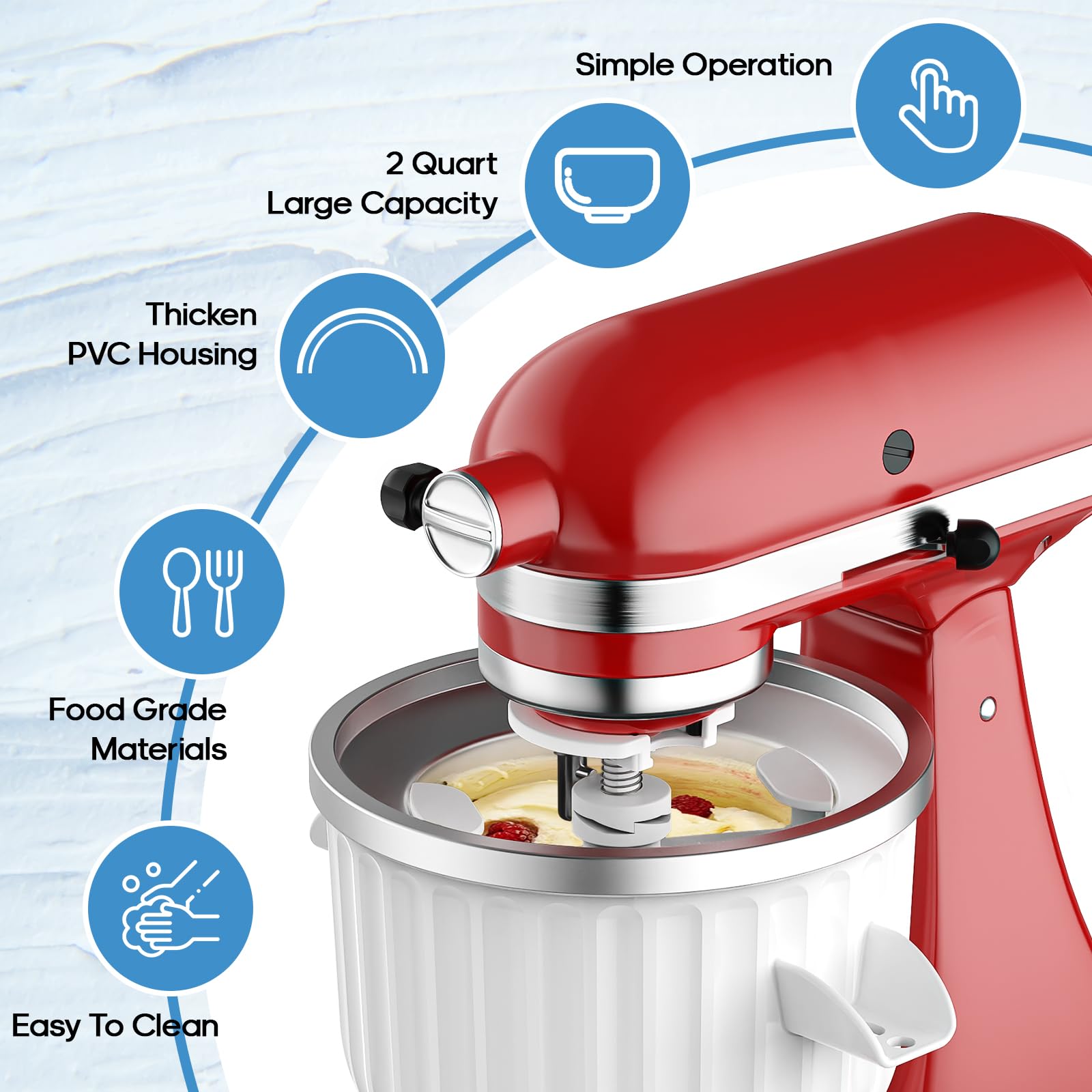 2-Liter-Eiscreme-Aufsatz für K – Kitchen Appliances Manufacturers Bewertung und Preis
